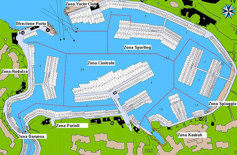 Mappa Posti Braca - Marina di Porto Rotondo